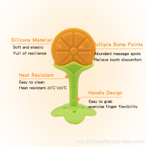Silicone Flower Bentuk Bayi Tumbuh Toy Molar Lembut